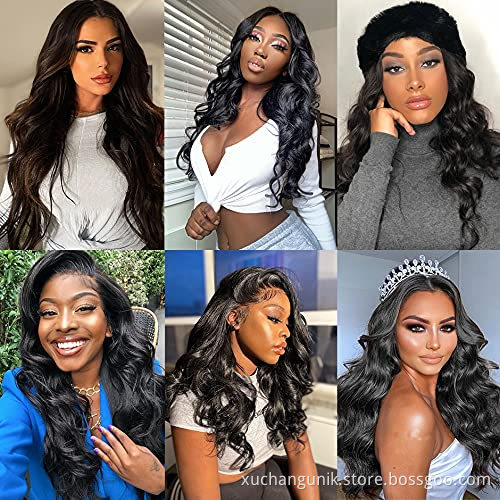 10A Raw Virgin Cuticle Aligned Hair Lace Wig With Baby Hair Bleached Knots 100% body wave Lace Front Wig Brazilian Human Hair